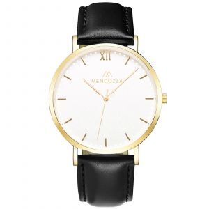Mendozza Uhr MW-RG0200H-LN White Moon Armbanduhr Leder Weiß Gold