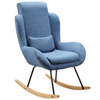 Schaukelstuhl CAPRI Blau Design Relaxsessel 75 x 110 x 88,5 cm | Sessel