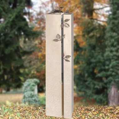 Ausgefallener Grabstein aus Edelstahl & Grabstein Doppelgrab mit Edelstahl Kunst bestellen