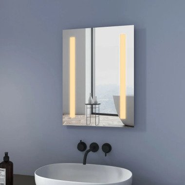 Badspiegel mit Beleuchtung 45x60cm Badezimmerspiegel