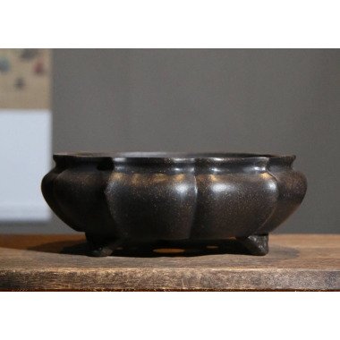 Diamantblütenförmiger Bonsai-Topf, Yixing-Purpur-Sand-Keramik-Topf
