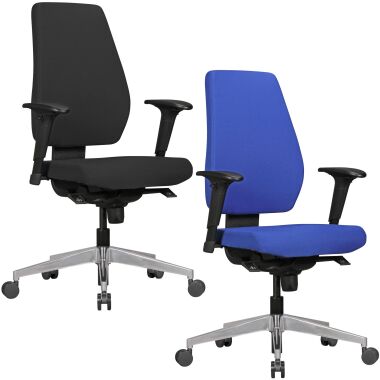 FineBuy Bürostuhl DARIUS mit Stoff-Bezug | Design Schreibtisch-Stuhl mit Synchromechanik &