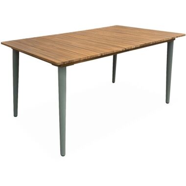 Gartentisch aus Holz und Metall 6 Plätze