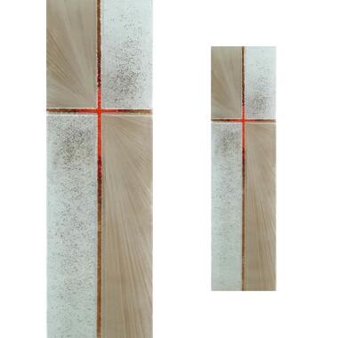 Glasstele Modernes Kreuz mit seichtem Kontrast Glasstele S-160 / 17x100cm (BxH