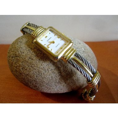 Golduhr in Gold & Adora Armbanduhr Spangenuhr Gold Silber Damenuhr