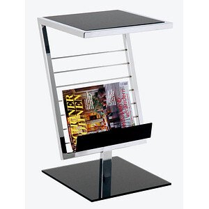 HAKU Möbel Beistelltisch Glas schwarz 36,0 x 30,0 x 60,0 cm