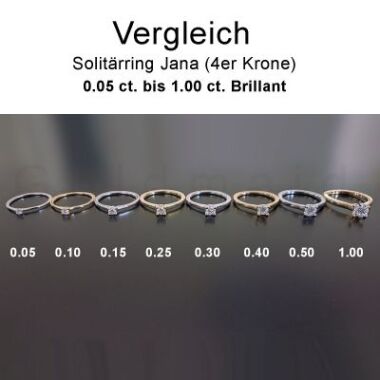 Jana Ring 585/- Gelbgold 0,25/ 0,30/ 0,40 ct. VS/G