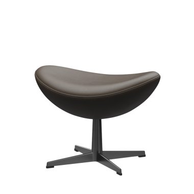 Leder-Loungesessel & Fritz Hansen Egg Chair Fußhocker Essential Leder