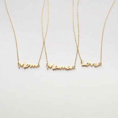 Liebesschmuck aus Gold & Versandfertig | Mama Halskette Liebe Zarte Minimal