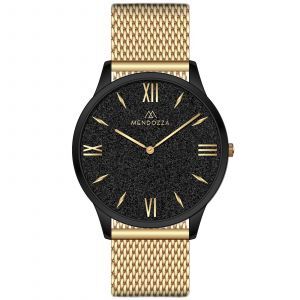 Mendozza Uhr MW-GG0404H-GMG Black Sand Armbanduhr Schwarz Gold
