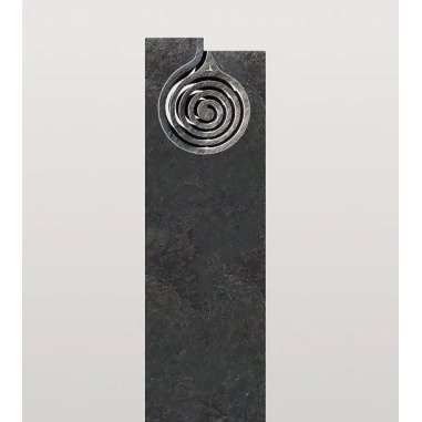 Preisgünstiger Grabstein Granit mit Spirale Bergolo