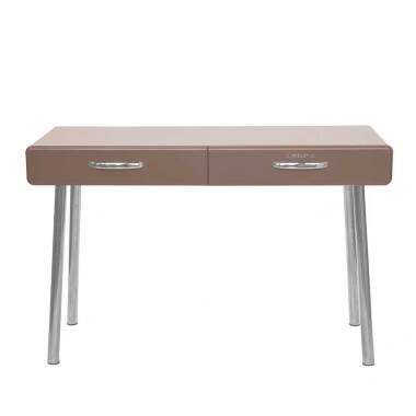 Retro-Schreibtisch & PC Tisch in Grau lackiert Retro