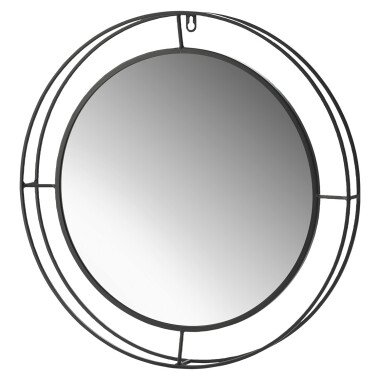 Runder Spiegel mit Metallrahmen