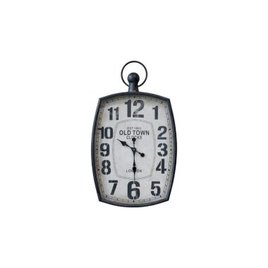 Wanduhr Old Town Clock, H84/L50/B6,5 cm, kohle