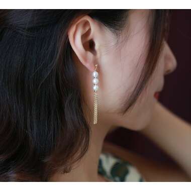 6-6.5mm Natürliche Hochglanz Weiß Perlen