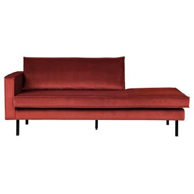 BePureHome   Recamiere Rodeo Daybed Samt, links Rot