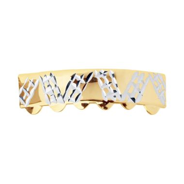 Gold Grillz One size fits all Diamond Cut Plate Bottom