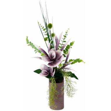 I.GE.A. Kunstpflanze Arrangement Soft-Magnolie in Vase