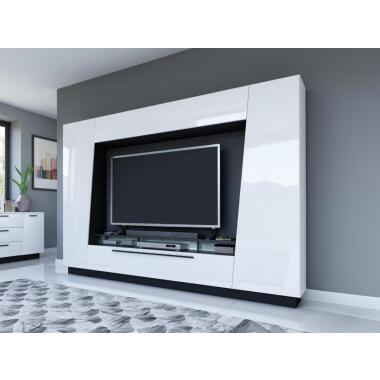 TV-Möbel TV-Wand mit Stauraum & LEDs MDF