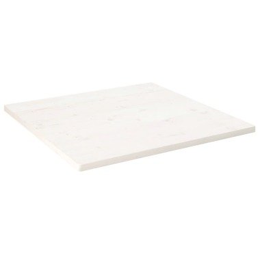 vidaXL Tischplatte Weiß 90x90x2,5 cm Massivholz
