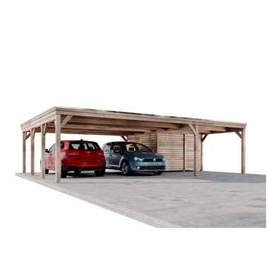 Alpholz Doppelcarport Nizza Material:Fichte|Dacheindeckung:Holzdach