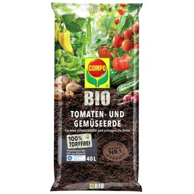 COMPO BIO Tomaten- und Gemüseerde torffrei, 40 Liter