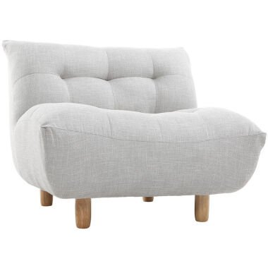 Design-Sessel skandinavisch Grau und Eiche