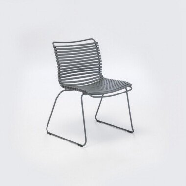 Outdoor Stuhl Click ohne Armlehne dunkelgrau