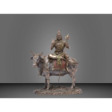 Shiva Statue, 23 cm Lord Statue Sitzend Auf