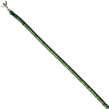 SIGO Collier Edelsteinkette Hämatin grün 45 cm Halskette Kette