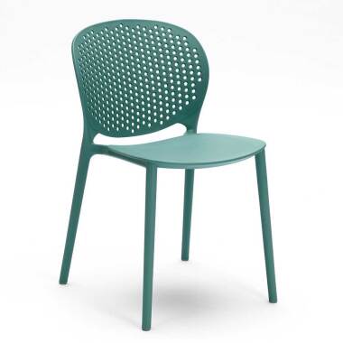 Stuhl Set in Türkis Kunststoff (4er Set)