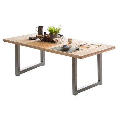 Tisch aus Mangoholz und Metall 160 x 77 x