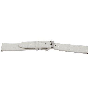 Uhrenarmband in Weiß & Uhrenarmband Universal H501 Leder Weiss 22mm