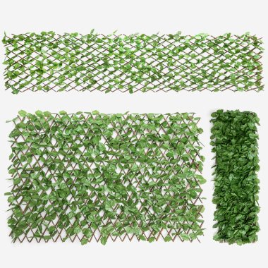 Costway Künstliches Pflanzenwand Hecke Efeublättern Sichtschutz Heckenpflanze