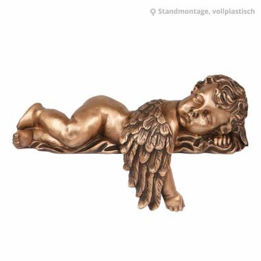 Erzengel Figur in Gold & Schlafender Engel Figur Bronze Engel Parcival