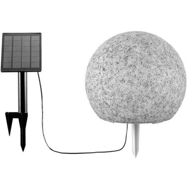 Lindby Hamela LED-Solar-Dekoleuchte, rgb, 20 cm grau