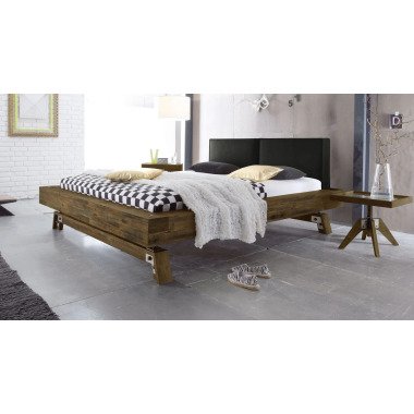 Massivholz-Bett Design in Akazie braun 200x210