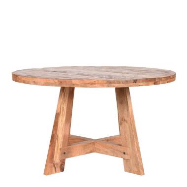 Runder Holztisch & Küchentisch aus Mangobaum Massivholz rund