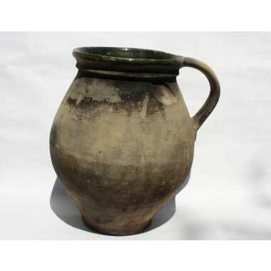 steinzeug Vase, Seltene Folk Krug, Große