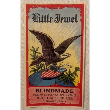 Antikes Vintage Little Jewel Besen Label