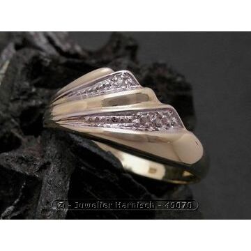 Bicolor-Ring aus Gold 585 & Gold Ring aufregend Gold 585 bicolor Diamant