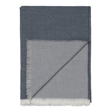 Elvang Venice Alpaka-Decke white/grey blue 130x190 cm