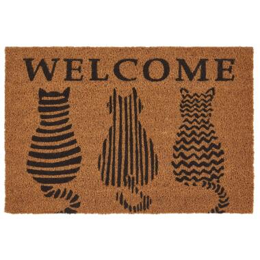 Fußmatte Welcome Cats in Braun ca.40x60cm
