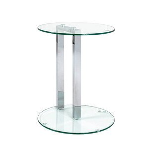 HAKU Glastelefontisch & HAKU Möbel Beistelltisch Glas transparent 40,0