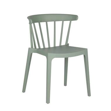 Kunststoff Stuhl in Grün stapelbar (2er Set)