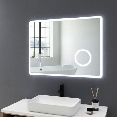 Led Badspiegel 80x60cm Badezimmerspiegel