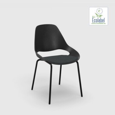 Stuhl ohne Armlehne FALK schwarz Tube aus