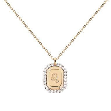 Ankerkette Vergoldet & PDPaola CO01-572-U Damen-Halskette Sternzeichen Löwe Silber vergoldet