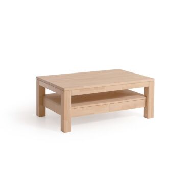 Couchtisch Tisch mit Schublade DINOT XL Buche Massivholz 110x70 cm