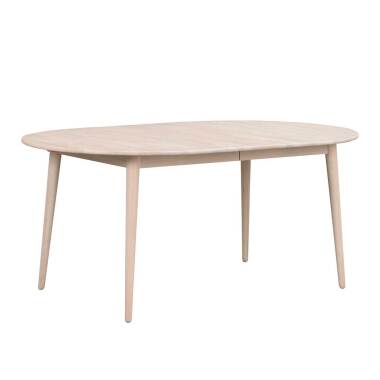 Eichenholz-Tisch & Ausziehbarer Esstisch in Eiche White Wash massiv oval